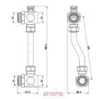 Kép m-tech UniTherm By-pass elem kézi légtelenítővel