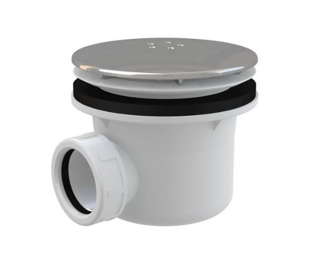 Kép Alca Plast A 49K LUX NA40 D90mm zuhanytálca szifon, fém fedlappal