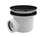 Kép Alca Plast A 49BLACK LUX NA40 D90mm zuhanytálca szifon, matt-fekete fedlappal