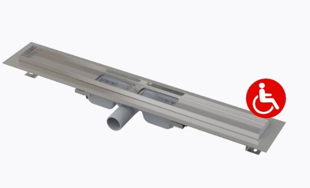 Kép Alcaplast APZ101-950 LOW folyóka perforált rácsokra szolgáló peremmel 55mm magas