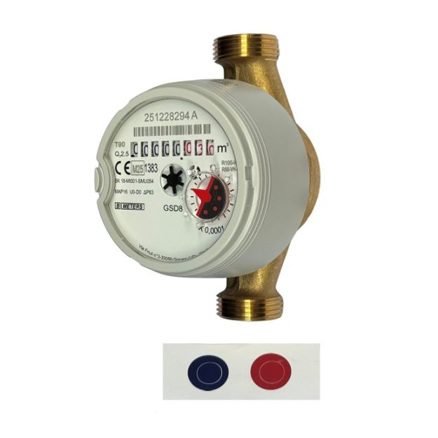 Kép BMeters GSD-I-PRO 1/2˝ 80mm vízóra (hideg-meleg) 0-90C°, hollandi nélkül