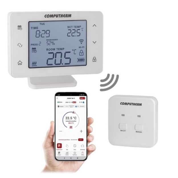 Kép Computherm Q20RF Wi-Fi vezeték nélküli programozható szobatermosztát