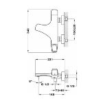 Kép Teka Sense kádtöltő csaptelep, szelíd rózsaarany