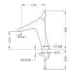 Kép Teka Sense mosdó csaptelep L, merész fekete