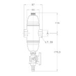 Kép Mofém 1˝ lég-és iszapleválasztó