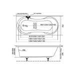 Kép M-ACRYL Mars 170x75 akryl fürdőkád lábbal