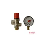 Kép m-tech UniTherm 1/2˝ * 2,5 bar biztonsági szelep fűtésre 0-4 bar nyomásmérővel