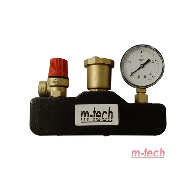 Kép m-tech UniTherm biztonsági szerelvénycsoport 1" fűtésre, sárgaréz