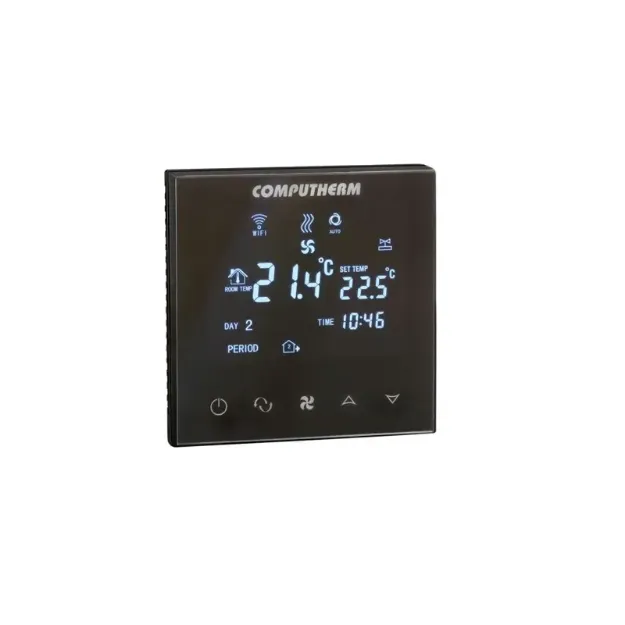 Kép Computherm E300FC, Wi-Fi fan-coil termosztát, 2 és 4 csöves rendszerekhez fekete
