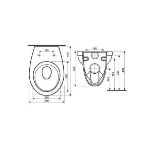 Kép Kolo Idol fali WC, mélyöblítésű, 51 cm