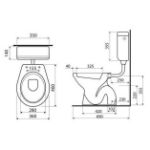 Kép Kolo Idol álló WC, mélyöblítésű, alsó kifolyású