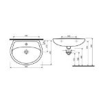 Kép Kolo Idol mosdó csaplyukkal, 60x45 cm