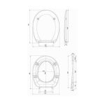 Kép Kolo Idol WC-ülőke kemény, Duroplaszt, fém zsanérral