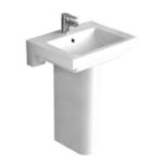 Kép Alföldi 5124 R1 (easyplus) középen fúrt, 66x49cm-es mosdó