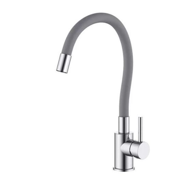 Kép Sanimix Medusa Flexibilis álló mosogató csaptelep, szürke