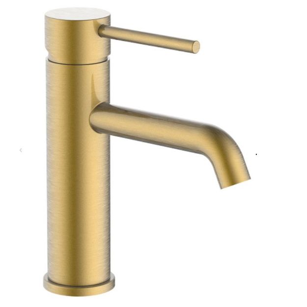 Kép Sanimix Perle mosdó csaptelep szálcsiszolt arany