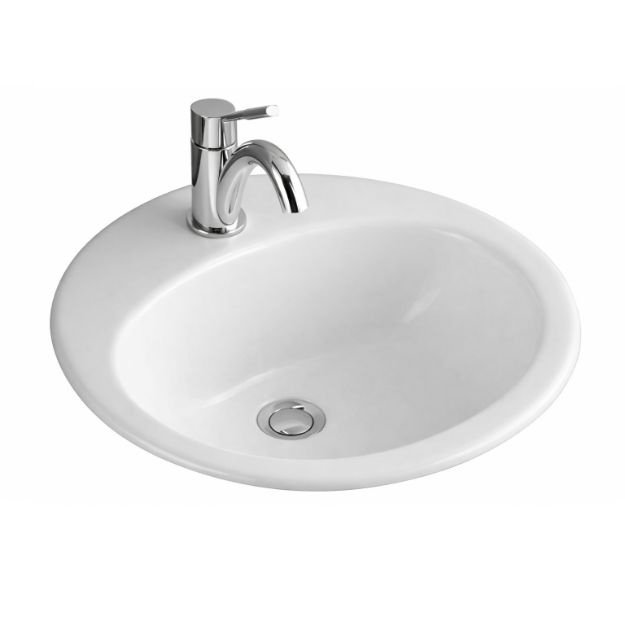 Kép Alföldi 7011 R1 (easyplus) Saval 2.0 beépíthető mosdó, 50cm, 1 furattal középen