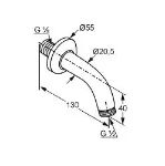 Kép Kludi Freshline zuhanykar krómozott 130mm