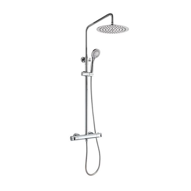 Kép Mofém Zenit termosztátos zuhanyrendszer, állítható teleszkópos felszállócsővel 170-1901-00