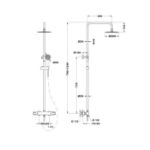 Kép Mofém Zenit termosztátos zuhanyrendszer, állítható teleszkópos felszállócsővel 170-1901-00