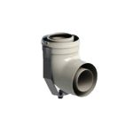 Kép Tricox PABK60 bekötő könyök tartó sínnel PPs/Alu 80/125mm