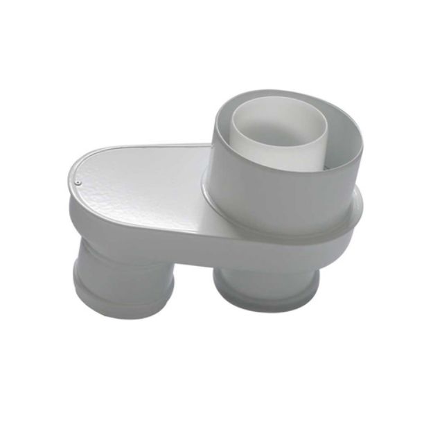 Kép Tricox PAD6020 szétválasztó adapter PPs/Alu 80/125mm - 80/80