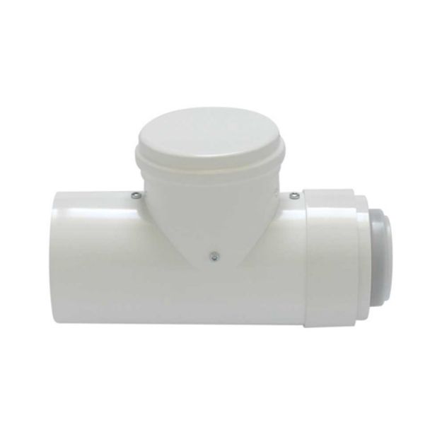 Kép Tricox PAEE50C egyenes ellenőrző idom PPs/Alu 60/100mm