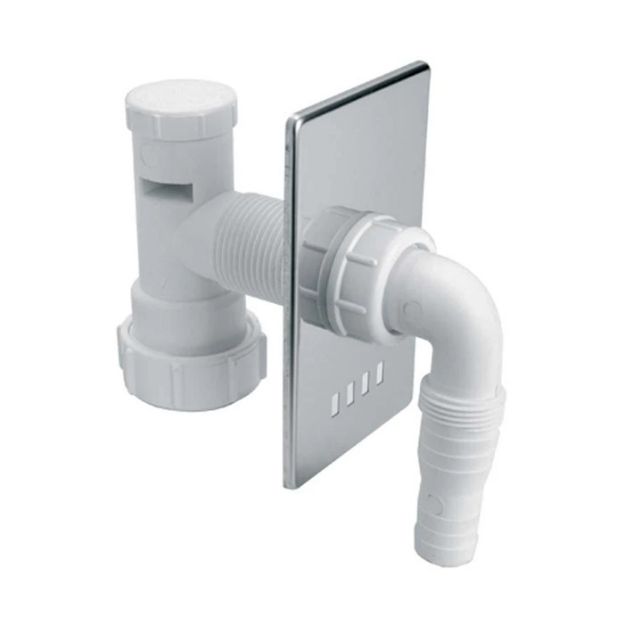 Kép McAlpine NA32 mosógépszifon, falon belüli