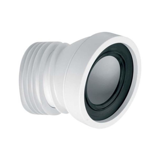 Kép McAlpine WC bekötő excenter, gumilamellás, 22°-ban döntött CON15