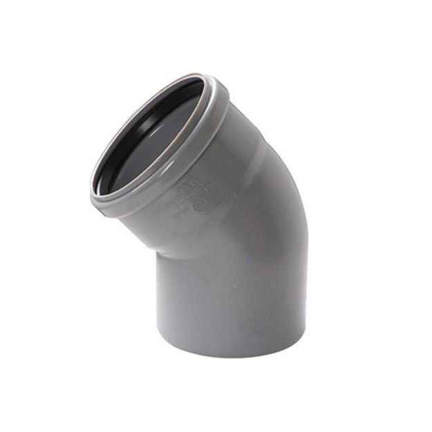 Kép PVC 110/45°-os tokos lefolyócső idom