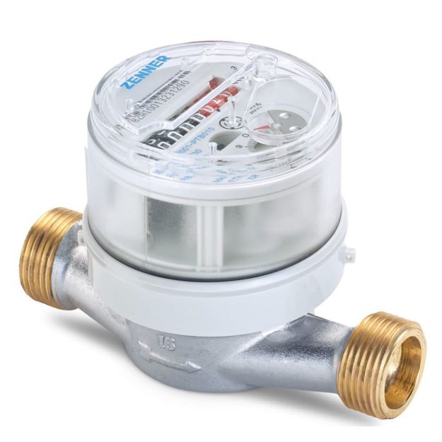 Kép Zenner ETD-M 4-130 3/4˝ vízóra (hideg-meleg) 0-90C°, hollandi nélkül