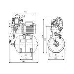 Kép Wilo-Jet HWJ-203-EM-50/2-2 házi vízellátó berendezés