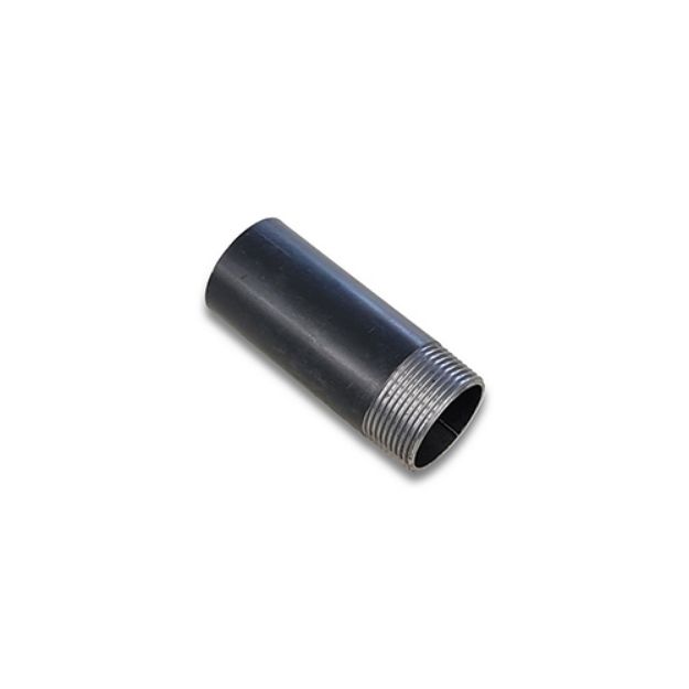 Kép Fekete hegeszthető menetvég 6/4", 100 mm hosszú