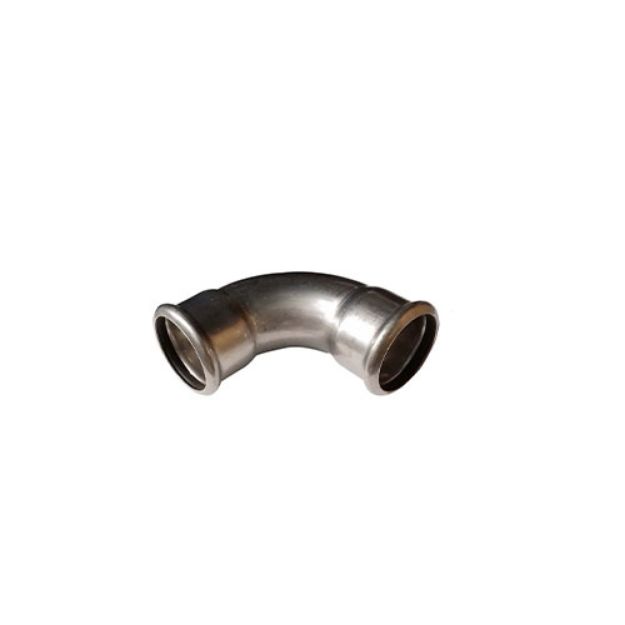 Kép Bänninger 22mm 90°-os BB könyök, INOX (rozsdamentes), SS 304, Hőszivattyús és fűtési rendszerekhez