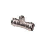 Kép Bänninger 35mm*1/2"BM T-idom, INOX (rozsdamentes), SS 304, Hőszivattyús és fűtési rendszerekhez