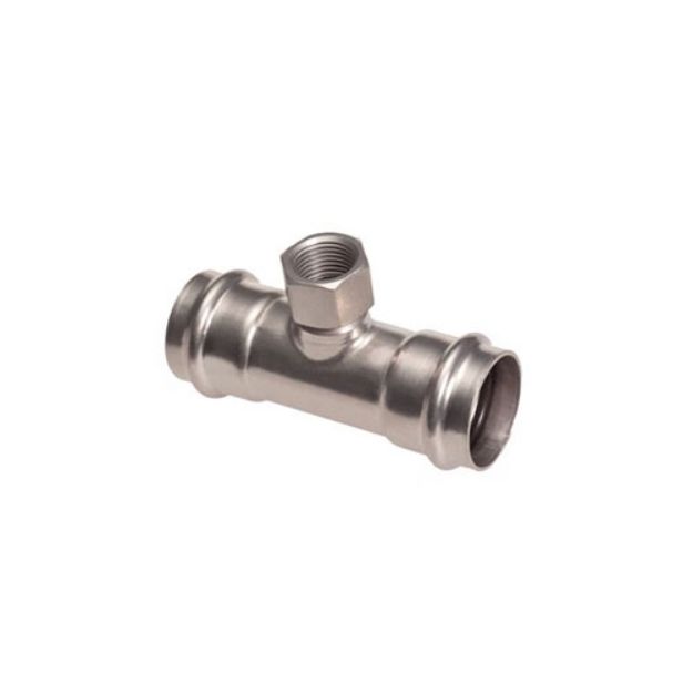 Kép Bänninger 42mm*1/2"BM T-idom, INOX (rozsdamentes), SS 304, Hőszivattyús és fűtési rendszerekhez