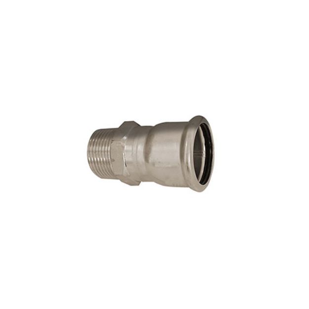 Kép Bänninger 89mm*3˝ KM csatlakozó, INOX (rozsdamentes), SS 304, Hőszivattyús és fűtési rendszerekhez