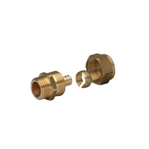 Kép 1/2˝*20/16mm BM padlófűtéscső csatlakozó, réz