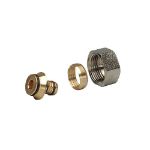 Kép 16x2-G3/4˝ UNI adapter alubetétes csőhöz, nikkelezett (Németh Szerelvénygyártó)
