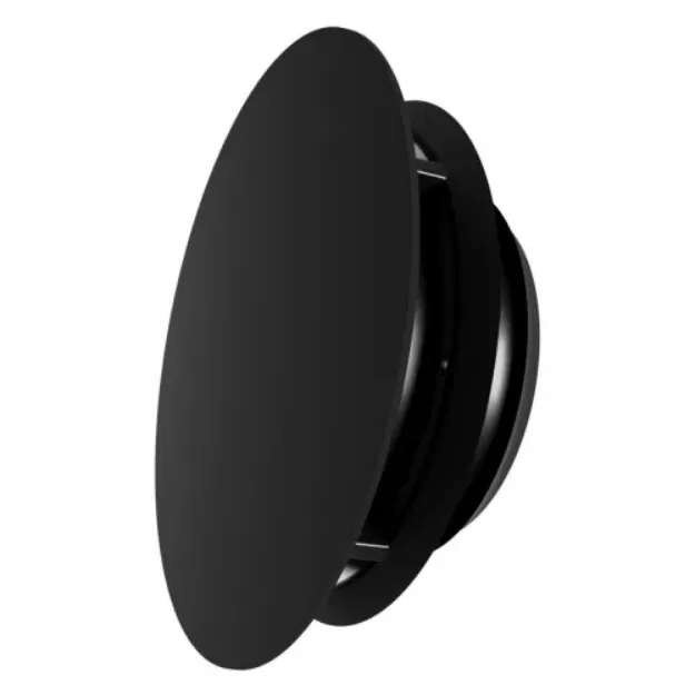 Kép Vents VPD 125 R Black Design légszelep, befúvó és elszívó szellőzéshez, fekete