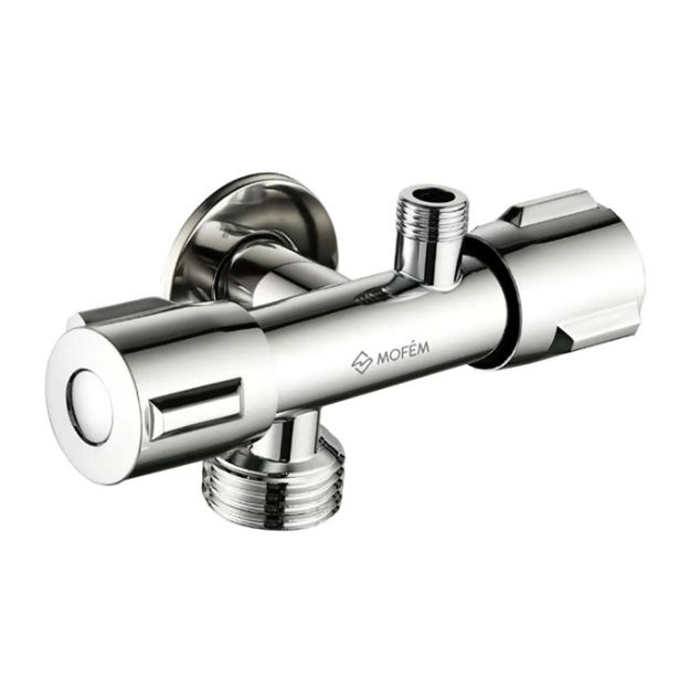Kép Mofém Kerámiabetétes kombinált sarokszelep 1/2"-3/8-3/4"