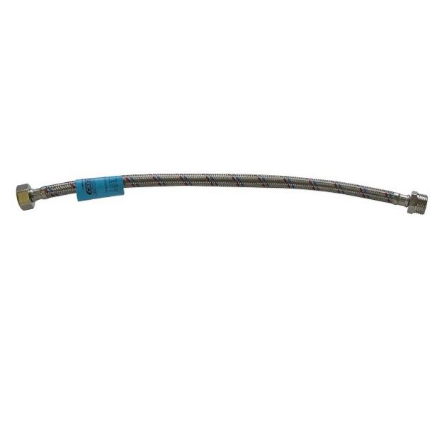 Kép 3/4˝x 80cm K-B flexibilis bekötőcső vízre, INOX (D13/19mm)