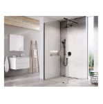 Kép Ravak Walk In Wall Szett -90m. 200 fekete+Transparent, 1 merevítővel