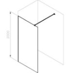 Kép Ravak Walk In Wall Air-110 krómhatású+Transparent, merevítővel