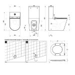 Kép Ravak Elegant RimOff perem nélküli monoblokkos WC Softclose ülökével, alsó,hátsó bekötési lehetőséggel