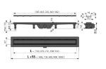 Kép AlcaPlast APZ19 SIMPLE 650mm zuhanyfolyóka peremmel, kétoldalú ráccsal