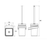 Kép Ravak 10° TD 410 fali WC kefe tartó üveg, króm TD 410 X07P330