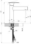 Kép Ravak Spring SG 012.00CR álló mosdócsaptelep 190mm fényes króm, leeresztő nélkül