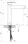Kép Ravak Spring SG 014.00CR álló mosdócsaptelep 255mm fényes króm, leeresztő nélkül