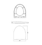 Kép Cersanit Parva WC ülőke, lecsapódásgátlóval, duroplast, antibakteriális (K98-0053, K98-0122)